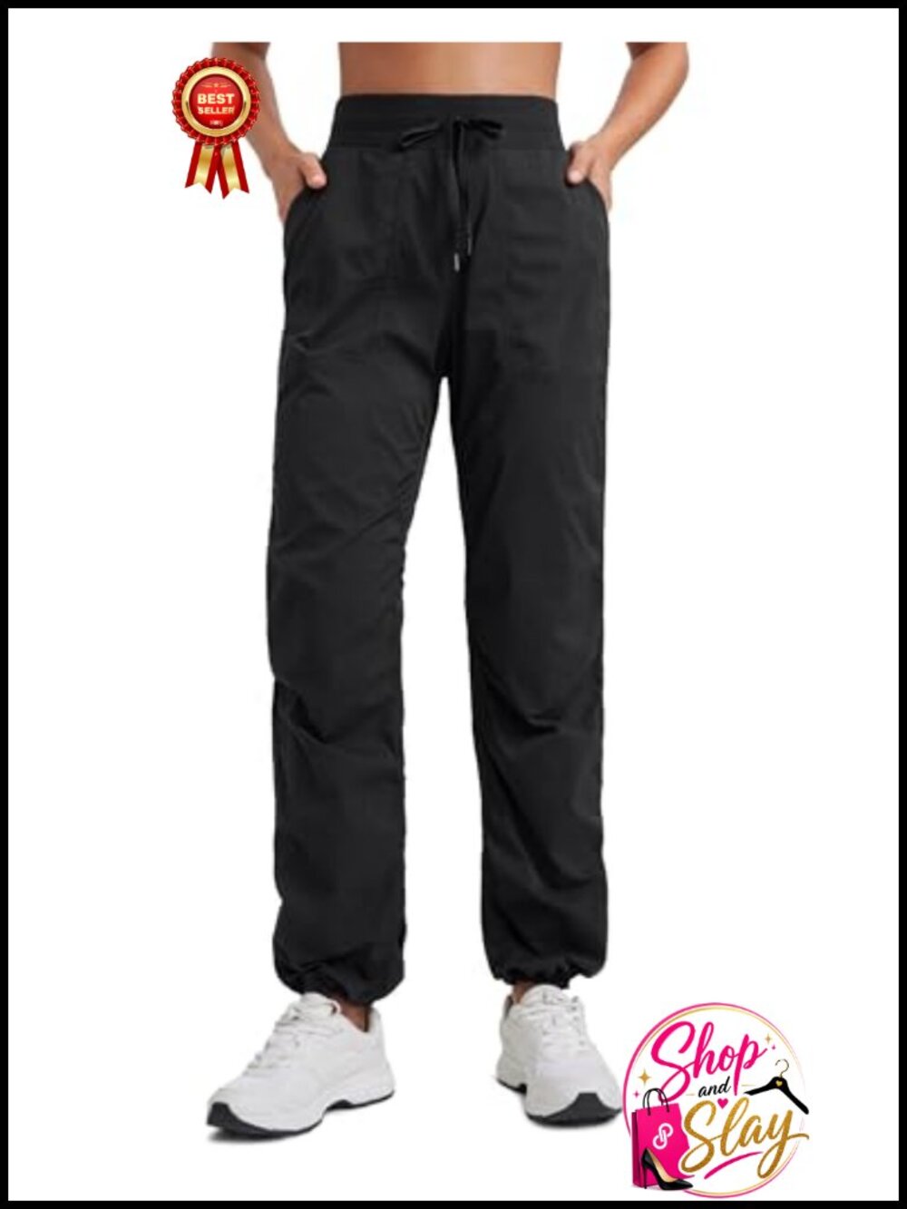 Straight Leg Joggers Lightweight Quick Dry Drawstring Pants